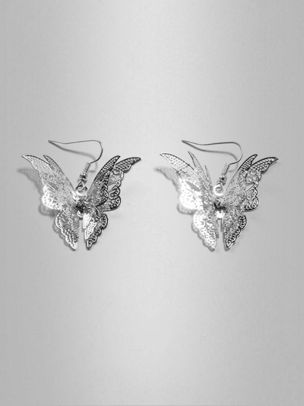 Silver Butterfly Earrings