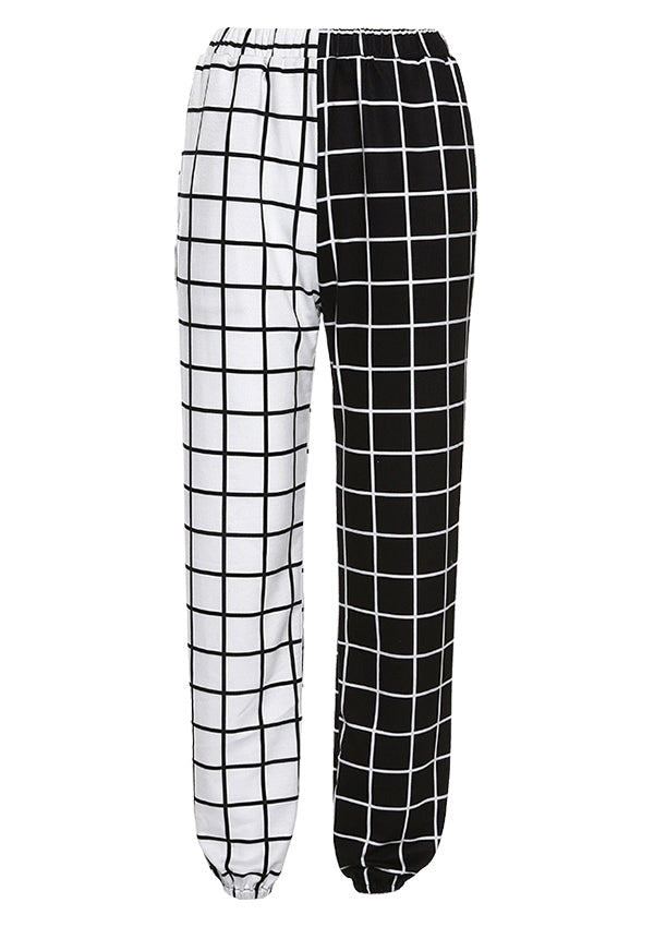 Checkerboard Plaid Patchwork Pants
