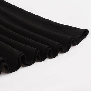 Collared Mesh Sleeves Mini Dress