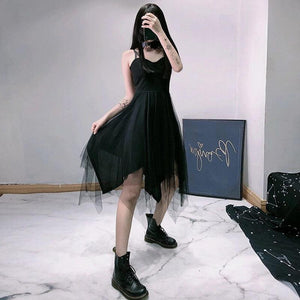 Dark Night Black Fairy Slip Dress