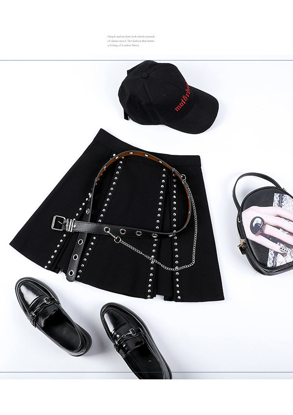 COOL PUNK Black Skirt