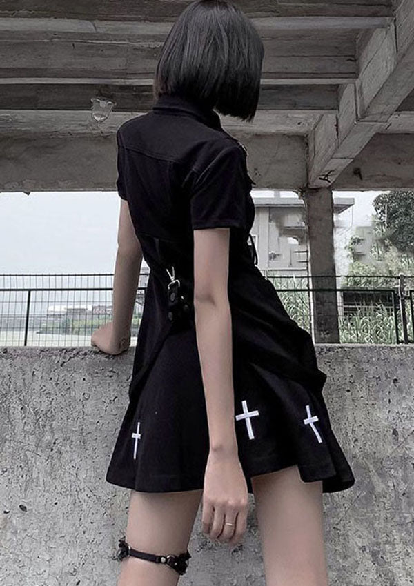 Killer Queen Tie Uniform Style Black Dress