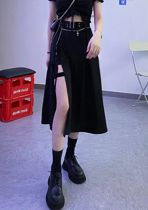 DARK SWEETHEART Split Skirt