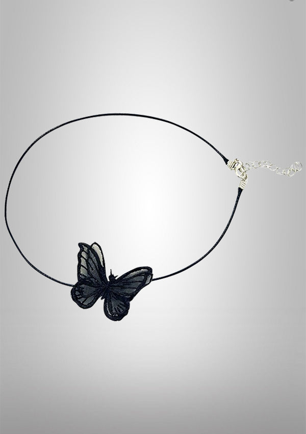 Lace Butterfly Choker Necklace