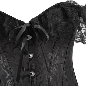 Short Sleeves Lace Corest Top