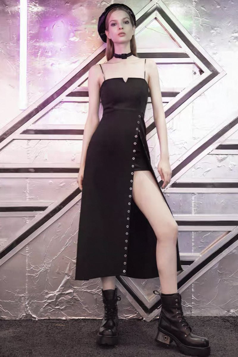 Chic Long Slim-Fit Spaghetti Strap Maxi Dress