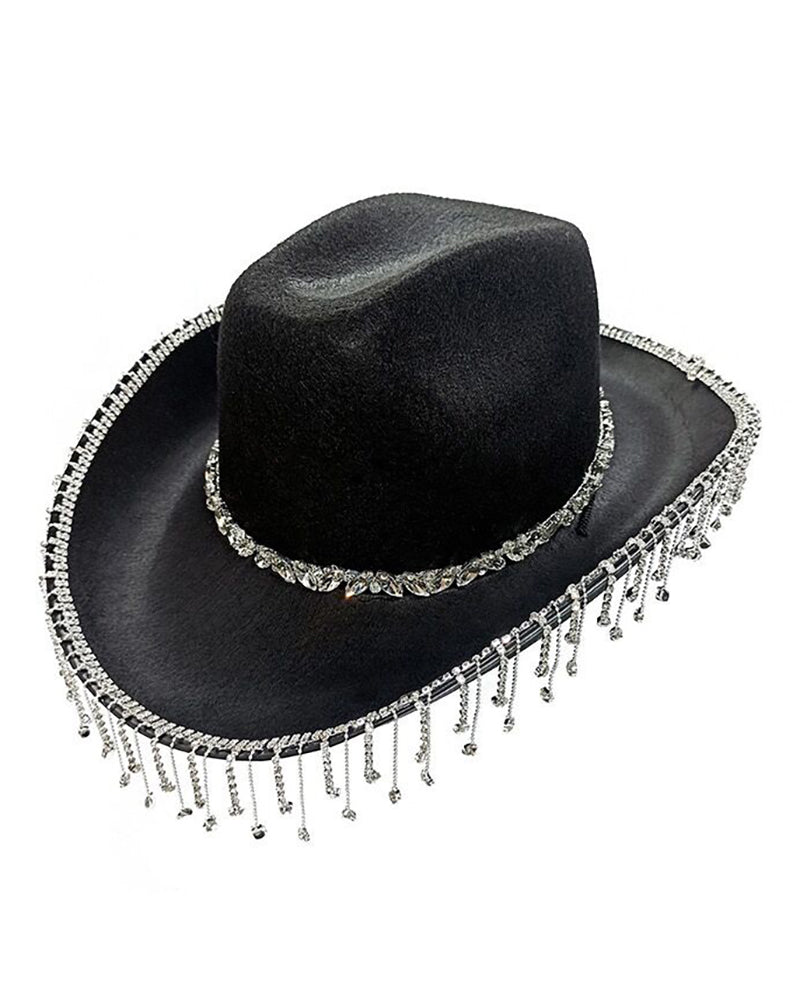 Diamond Chain Pendant Cowboy Hat