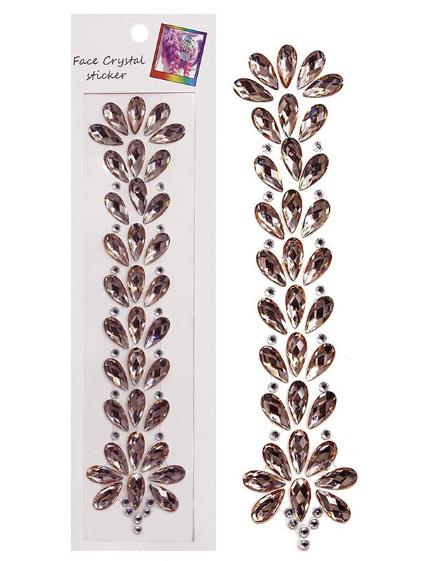 Diamond Girl Face and Hair Crystal Stickers