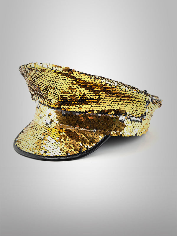 Disco Cosplay Sequin Police Hat