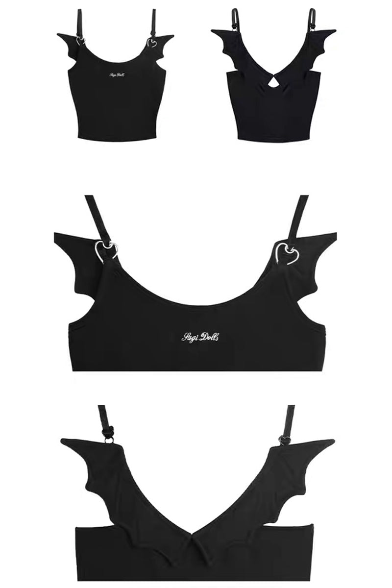 Little Devil Bat-Wing Back Slim Tank Top
