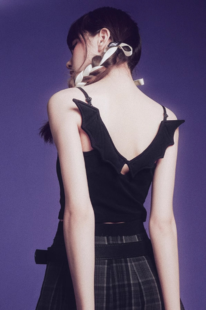 Little Devil Bat-Wing Back Slim Tank Top