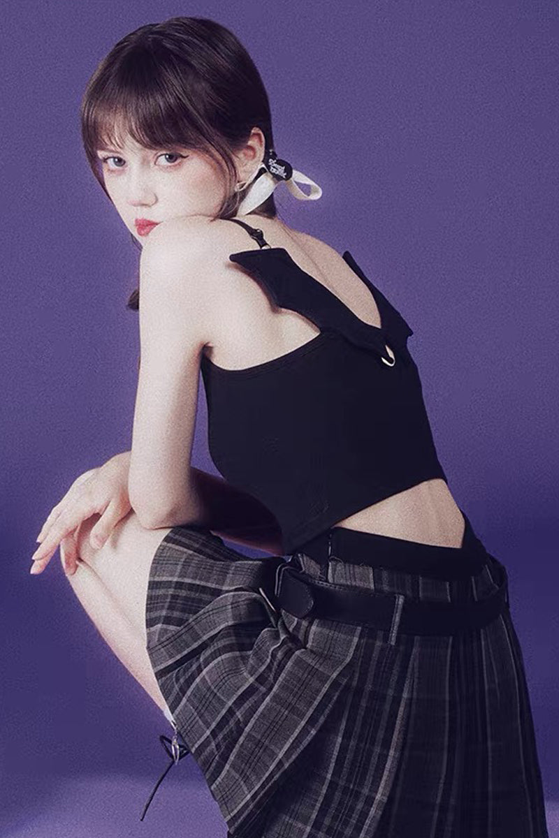 Little Devil Bat-Wing Back Slim Tank Top