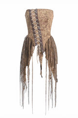 Post‑Apocalyptic Punk Top & Shorts Co‑ord Set