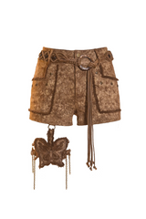 Post‑Apocalyptic Punk Top & Shorts Co‑ord Set