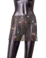 Rhinestone Tassel Mini Skirt