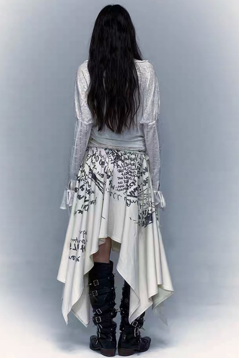 Vintage Rock Two‑Way Bandeau Skirt