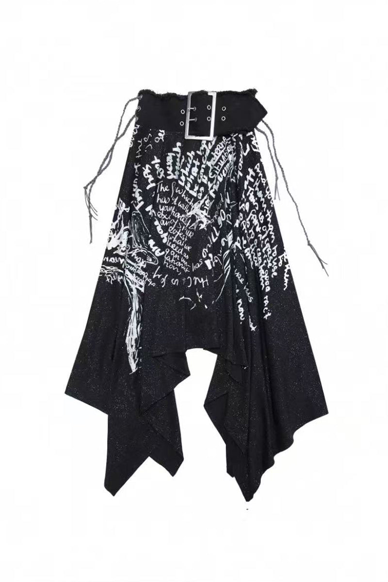 Vintage Rock Two‑Way Bandeau Skirt