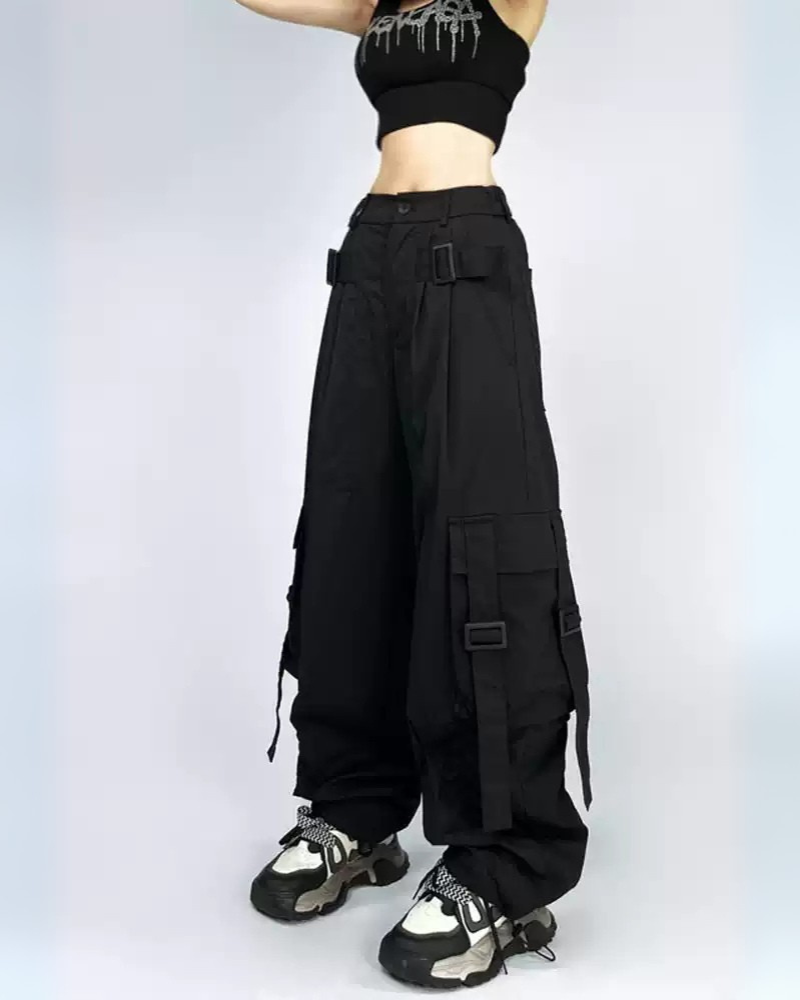 Women Straight Loose Cargo Pants