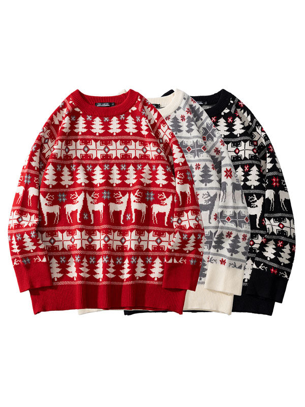 Warm Knitted Christmas Couple Hoodies
