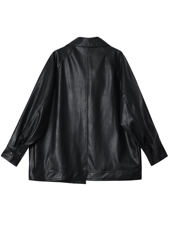 Retro Oversize Leather Jacket