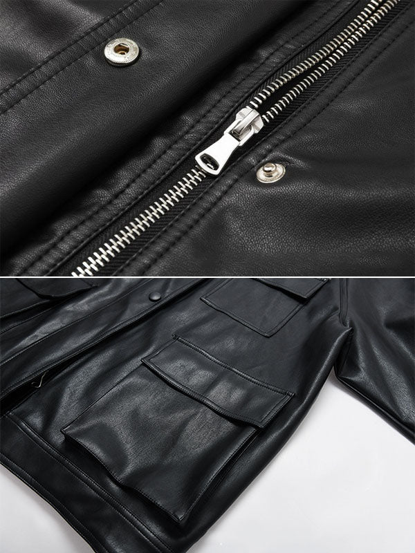 Retro Oversize Leather Jacket