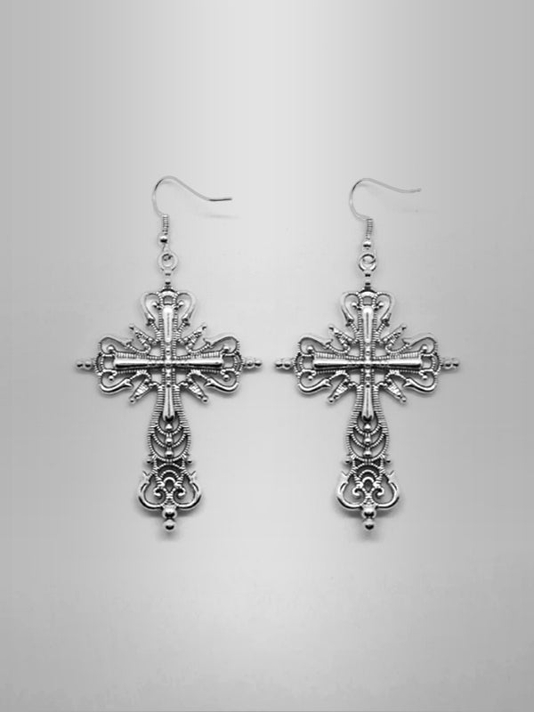 Dangle Cross Earrins
