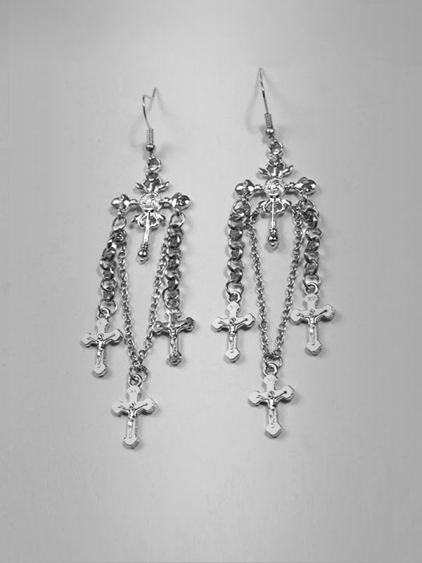 Charm Cross Earrings