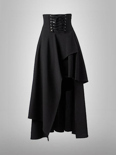A Graceful Lady Lace Up Skirt