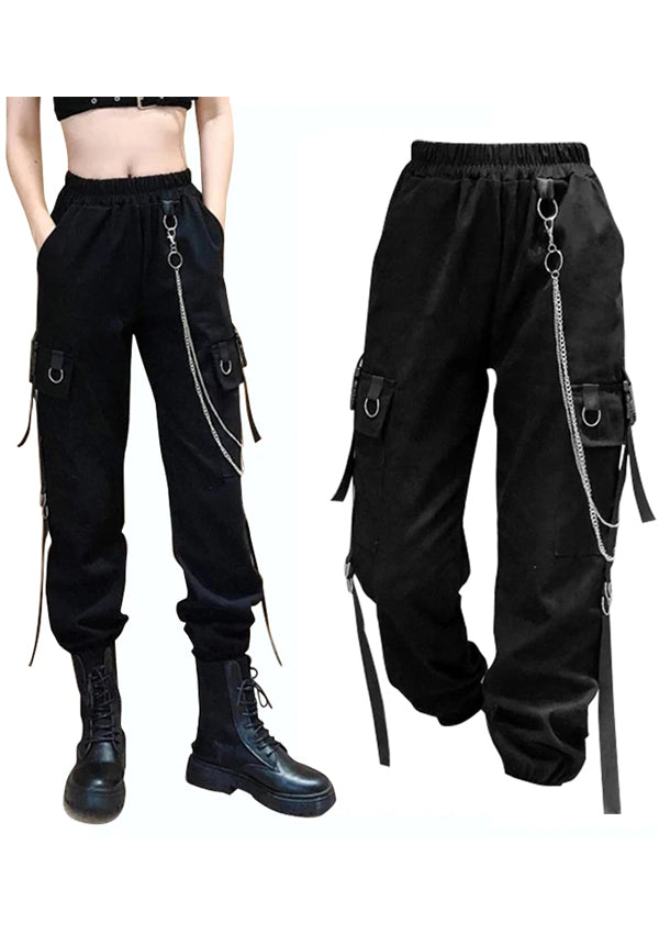 Chained Cargo Pants With Pockets