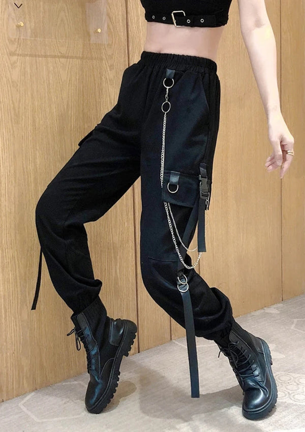 Chained Cargo Pants With Pockets
