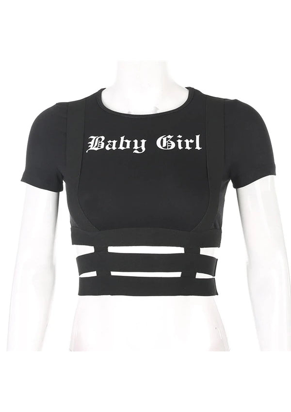 Baby Girl Hollow-out Crop Top