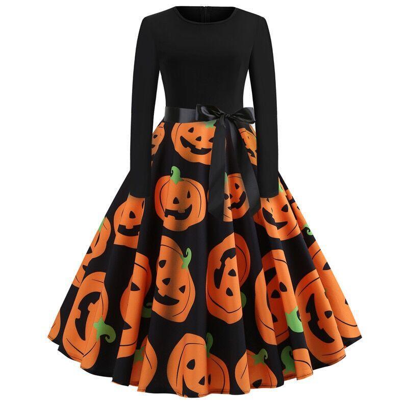 Bestkawaii-Halloween-Skulls-and-Bats-Bow-Dress