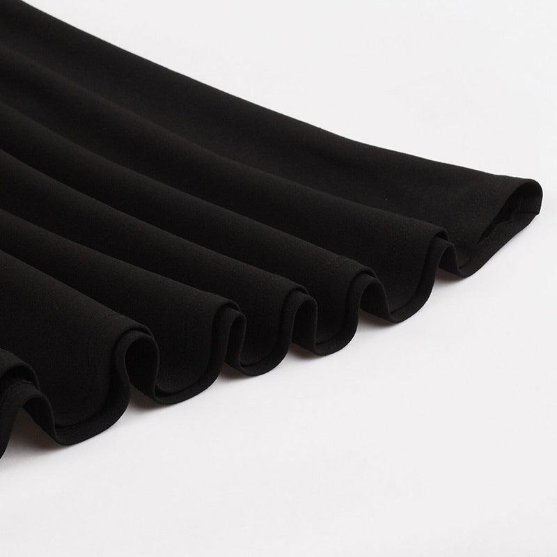 Collared Mesh Sleeves Mini Dress