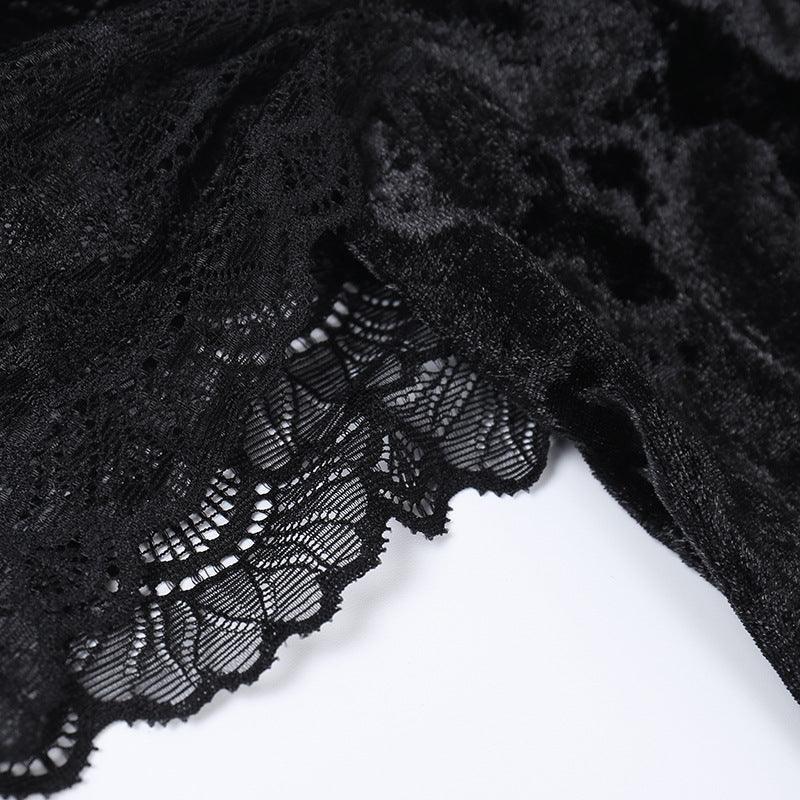 Breast-Wrapped-Lace-Perspective-Mesh-Large-Swing-Dress