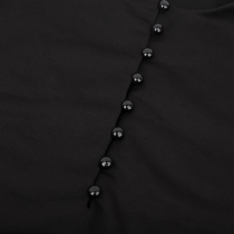 Button-Line-A-line-Pleated-Dress