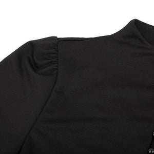 Button-Line-A-line-Pleated-Dress