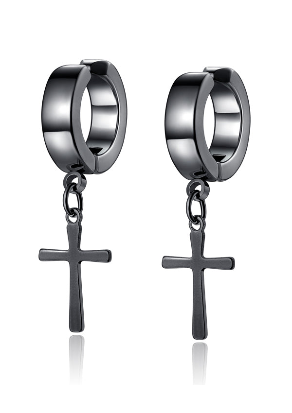 Dark Cross Earrings