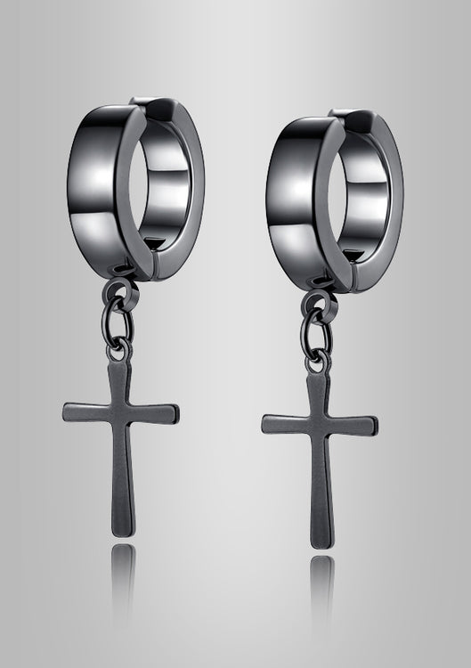 Dark Cross Earrings