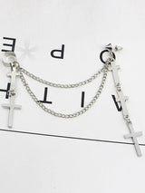 Cross Chain Earrings