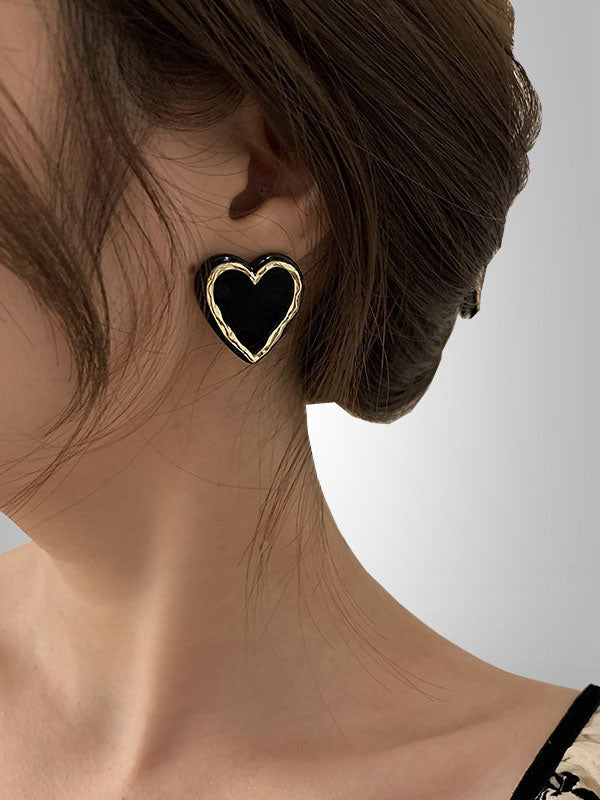 Black Hearts Earrings