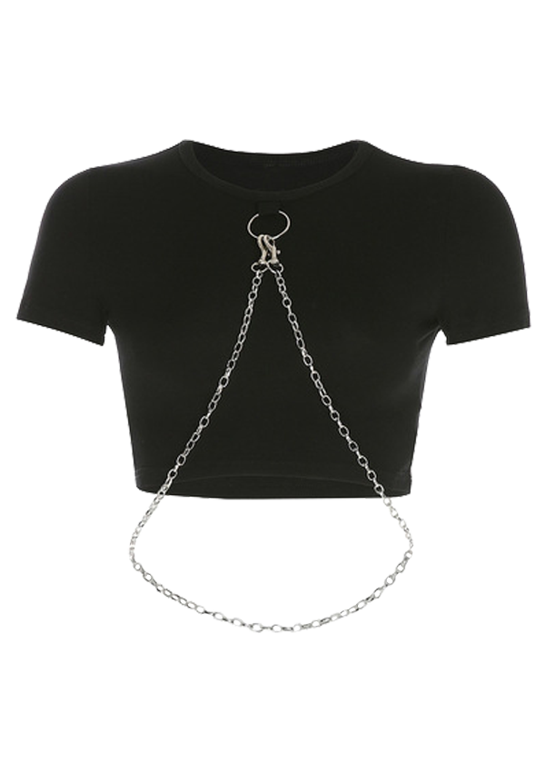 Gothic Grunge Chain T-Shirt
