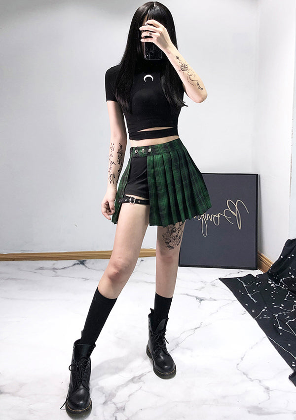 DREAM PLAID Mini Skirt