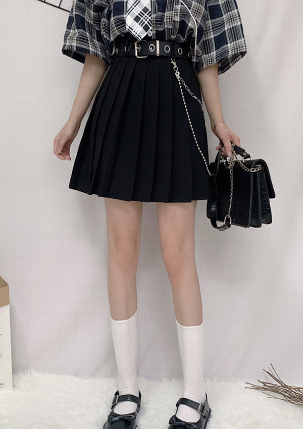 NEW PUNK Plus Size Mini Skirt