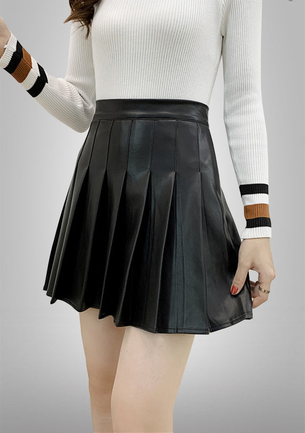 PU Leather Mini Skirt