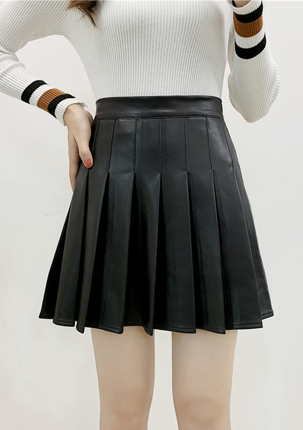 PU Leather Mini Skirt
