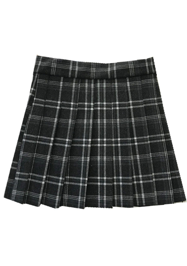 Basic Plaid Mini Skirt