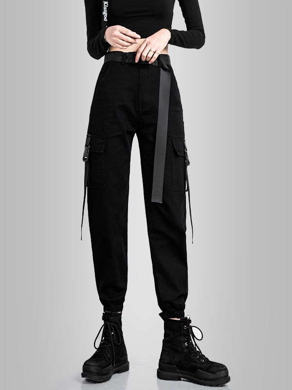 Belted Punk Cargo Pants
