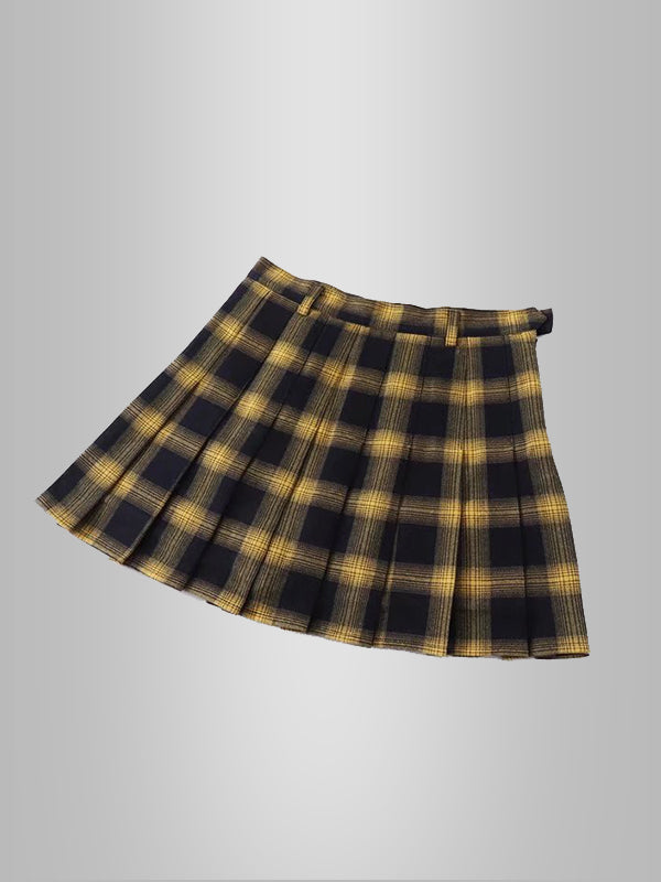 Colored Punk Pleated Skirt