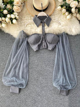 Off Shoulder Puff Sleeve Top