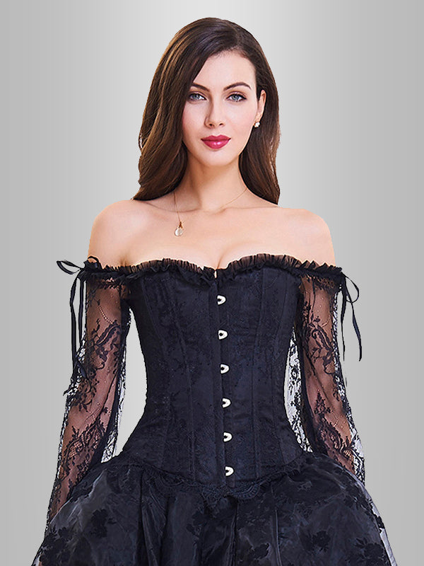 Lace Sleeve Corset Top